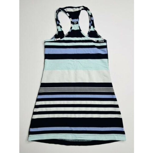 Lululemon Cool Racerback Tank Top Small Size XS Striped Blue Purple White - Picture 4 of 6